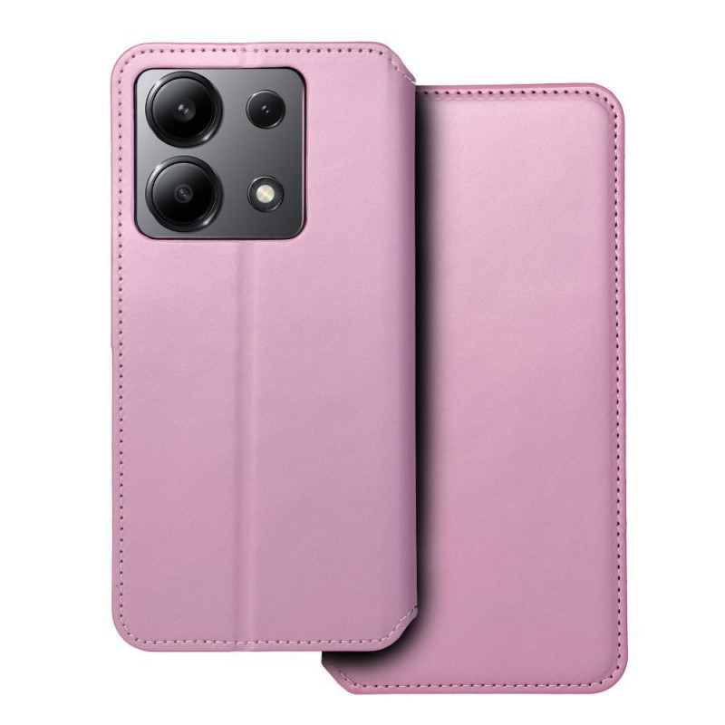 Peněženkové pouzdro Dual Pocket book na XIAOMI 13T Pro Světle růžový