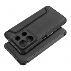 Peněženkové pouzdro Razor Book na XIAOMI Redmi Note 13 4G Uhlíkové vlákno, Karbonový vzor  Černý