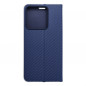 Peněženkové pouzdro LUNA Book Carbon na XIAOMI Redmi Note 13 5G Uhlíkové vlákno, Elegantní  Modrý