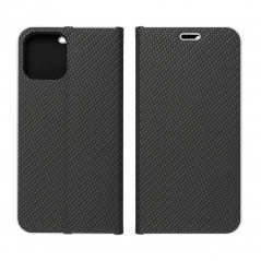 Peněženkové pouzdro LUNA Book Carbon na XIAOMI Redmi Note 13 Pro Plus 5G Uhlíkové vlákno, Elegantní  Černý
