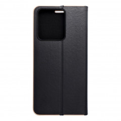 Peněženkové pouzdro LUNA Book Gold na XIAOMI Redmi Note 13 4G Elegantní  Černý