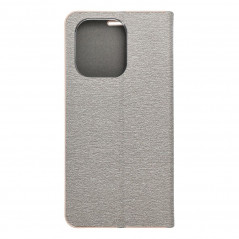 Peněženkové pouzdro LUNA Book Gold na XIAOMI Redmi Note 13 4G Elegantní  Stříbrný
