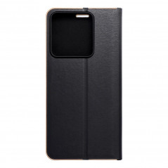 Peněženkové pouzdro LUNA Book Gold na XIAOMI Redmi Note 13 5G Elegantní  Černý