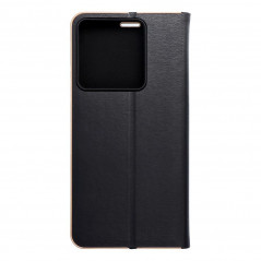 Peněženkové pouzdro LUNA Book Gold na XIAOMI Redmi Note 13 Pro 5G Elegantní  Černý