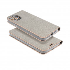 Peněženkové pouzdro LUNA Book Gold na XIAOMI Redmi Note 13 Pro 5G Elegantní  Stříbrný