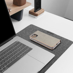 Peněženkové pouzdro LUNA Book Gold na XIAOMI Redmi Note 13 Pro 5G Elegantní  Stříbrný