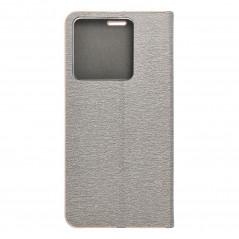 Peněženkové pouzdro LUNA Book Gold na XIAOMI Redmi Note 13 Pro 5G Elegantní  Stříbrný