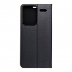 Peněženkové pouzdro LUNA Book Gold na XIAOMI Redmi Note 13 Pro Plus 5G Elegantní  Černý