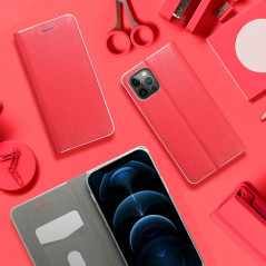 Peněženkové pouzdro LUNA Book Gold na XIAOMI Redmi Note 13 Pro Plus 5G Elegantní  Červený
