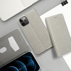 Peněženkové pouzdro LUNA Book Gold na XIAOMI Redmi Note 13 Pro Plus 5G Elegantní  Stříbrný