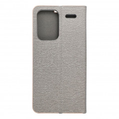 Peněženkové pouzdro LUNA Book Gold na XIAOMI Redmi Note 13 Pro Plus 5G Elegantní  Stříbrný