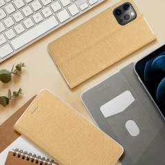 Peněženkové pouzdro LUNA Book Gold na XIAOMI Redmi Note 13 Pro Plus 5G Elegantní  Zlatý