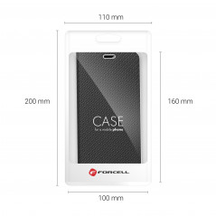 Peněženkové pouzdro LUNA Book Carbon na XIAOMI Redmi Note 13 Pro 4G Uhlíkové vlákno, Elegantní  Černý