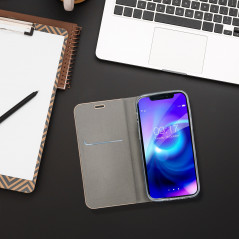 Peněženkové pouzdro LUNA Book Gold na XIAOMI Redmi Note 13 Pro 4G Elegantní  Černý