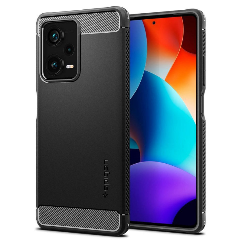 Kryt Spigen Armor na XIAOMI Redmi Note 12 Pro Plus 5G Uhlíkové vlákno, Elegantní  Černý