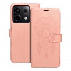 Peněženkové pouzdro MEZZO Book na XIAOMI Redmi Note 13 Pro 5G Lapač snů  Světle broskvový