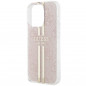 Kryt Guess 4G Gold Stripe na Apple iPhone 14 Pro Max Elegantní  Růžový