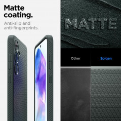 Kryt Spigen  Liquid Air na Samsung Galaxy A55 Temně zelená