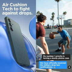Kryt Spigen  Liquid Air na Samsung Galaxy A55 Temně zelená