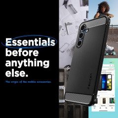 Kryt Spigen Armor na Samsung Galaxy A55 Uhlíkové vlákno, Elegantní  Černý