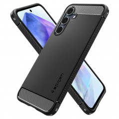 Kryt Spigen Armor na Samsung Galaxy A55 Uhlíkové vlákno, Elegantní  Černý
