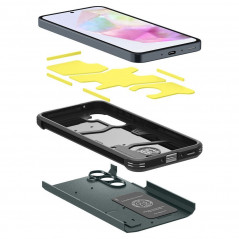 Kryt Spigen Tough Armor na Samsung Galaxy A35 Temně zelená