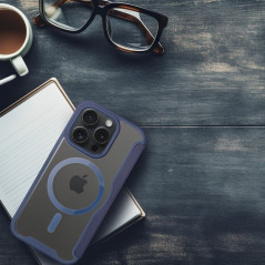 Peněženkové pouzdro Smart Mag Book na Apple iPhone 15 Pro Max Elegantní  MagSAFE  Modrý