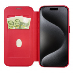 Peněženkové pouzdro Smart Mag Book na Apple iPhone 15 Pro Max Elegantní  MagSAFE  Červený