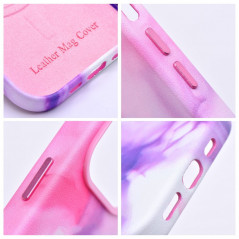 Kryt Leather Mag Cover na Apple iPhone 11 Elegantní  MagSAFE  Fialová skvrna