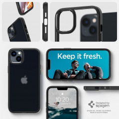 Kryt Spigen Ultra Hybrid na Apple iPhone 14 Křišťálově čistý  Černá mrazivá
