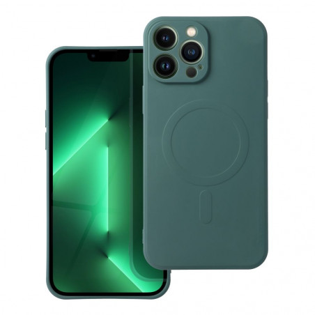 Kryt Silicone Mag Cover na Apple iPhone 13 Pro Max MagSAFE  Vojenská zelená