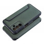 Peněženkové pouzdro Razor Book na Samsung Galaxy A15 LTE Uhlíkové vlákno, Karbonový vzor  Tmavě zelený