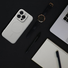 Kryt Silicone Mag Cover na Apple iPhone 15 Pro Max MagSAFE  Titanový