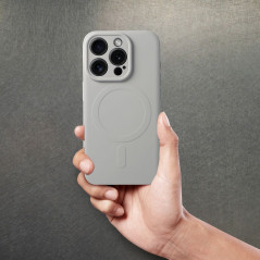Kryt Silicone Mag Cover na Apple iPhone 15 Pro Max MagSAFE  Titanový