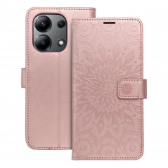 Peněženkové pouzdro MEZZO Book na XIAOMI Redmi Note 13 4G Mandala  Růžovo-zlatý