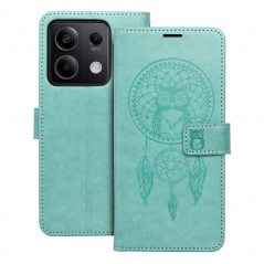 Peněženkové pouzdro MEZZO Book na XIAOMI Redmi Note 13 5G Lapač snů  Zelený