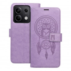 Peněženkové pouzdro MEZZO Book na XIAOMI Redmi Note 13 5G Lapač snů  Fialový (Purple)