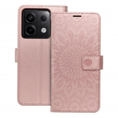 Peněženkové pouzdro MEZZO Book na XIAOMI Redmi Note 13 Pro 5G Mandala  Růžovo-zlatý