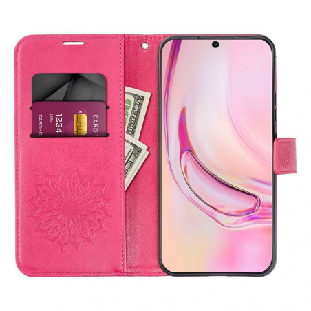 Peněženkové pouzdro MEZZO Book na XIAOMI Redmi Note 13 4G Mandala  Purpurový