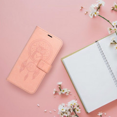 Peněženkové pouzdro MEZZO Book na XIAOMI Redmi Note 13 Pro Plus 5G Lapač snů  Světle broskvový