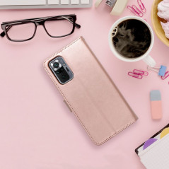 Peněženkové pouzdro MEZZO Book na XIAOMI Redmi Note 13 Pro Plus 5G Mandala  Růžovo-zlatý