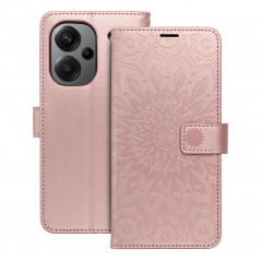 Peněženkové pouzdro MEZZO Book na XIAOMI Redmi Note 13 Pro Plus 5G Mandala  Růžovo-zlatý