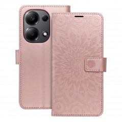 Peněženkové pouzdro MEZZO Book na XIAOMI Redmi Note 13 Pro 4G Mandala  Růžovo-zlatý