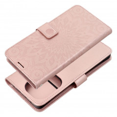 Peněženkové pouzdro MEZZO Book na XIAOMI Redmi Note 13 Pro 4G Mandala  Růžovo-zlatý