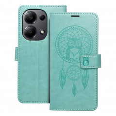 Peněženkové pouzdro MEZZO Book na XIAOMI Redmi Note 13 Pro 4G Lapač snů  Zelený