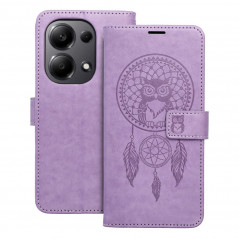 Peněženkové pouzdro MEZZO Book na XIAOMI Redmi Note 13 Pro 4G Lapač snů  Fialový (Purple)