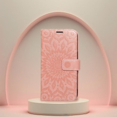Peněženkové pouzdro MEZZO Book na XIAOMI Redmi Note 13 Pro 4G Mandala  Světle broskvový