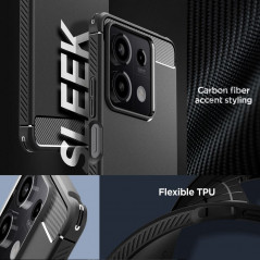 Kryt Spigen Armor na XIAOMI Redmi Note 13 5G Uhlíkové vlákno, Elegantní  Černý