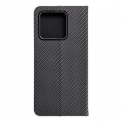 Peněženkové pouzdro LUNA Book Carbon na XIAOMI 13 Pro Uhlíkové vlákno, Elegantní  Černý