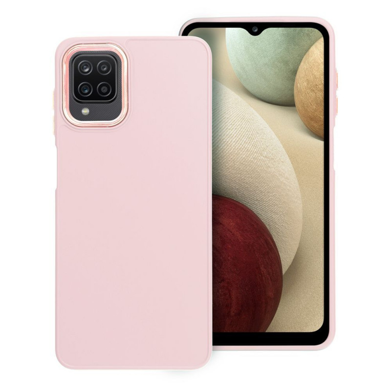 Kryt FRAME na Samsung Galaxy A12 Elegantní  Pudrově růžový
